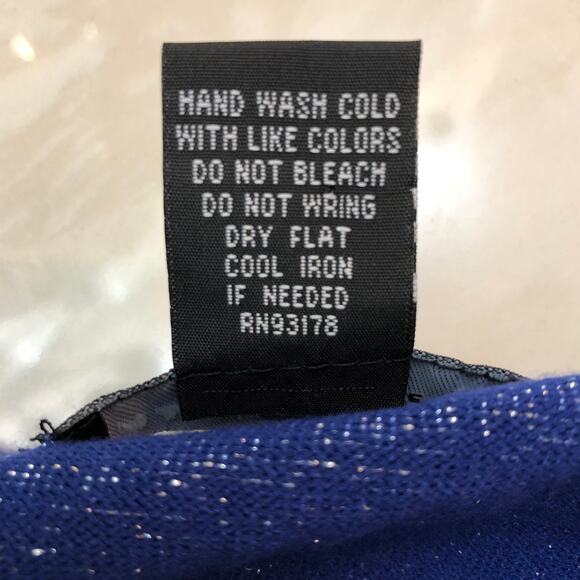 Grace Elements Woman's Blue / Silver Knit Top 2X - Picture 12 of 14